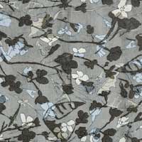 Stoff 8001-25 Muster floral Blau-Grau