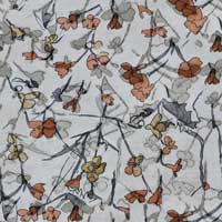 Stoff 8001-55 Muster floral Lachs-Grau