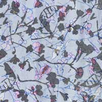 Stoff 8001-60 Muster floral Rosé-Blau