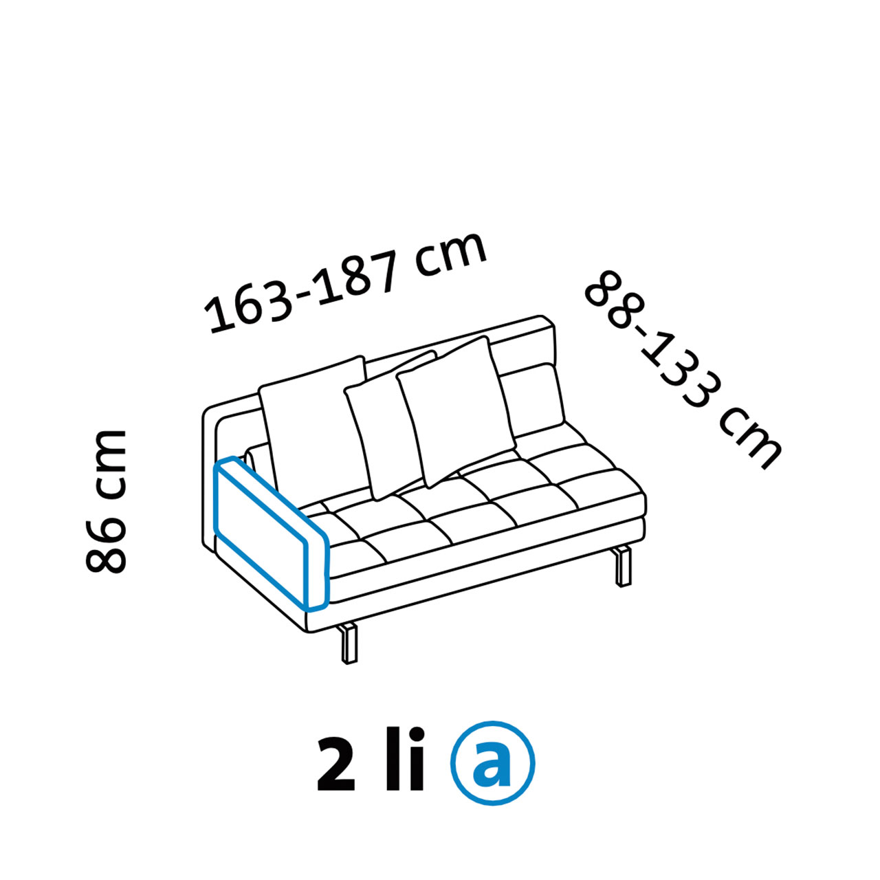 Maßzeichnung brühl amber 67722 Armlehne a