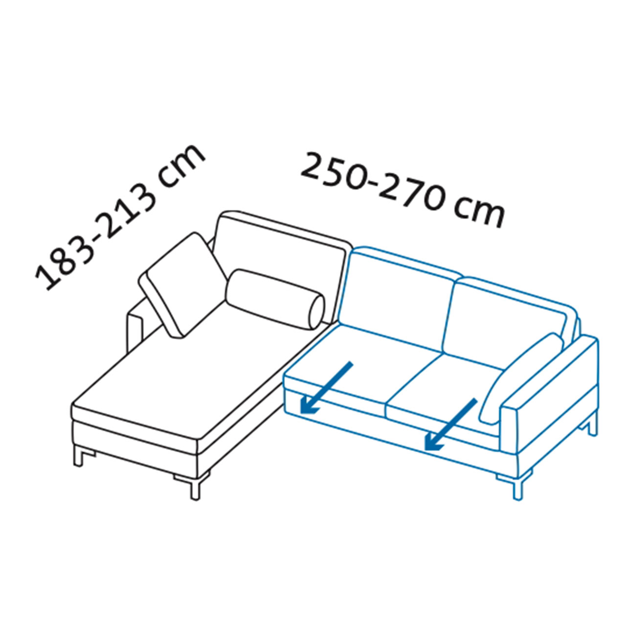 Maßzeichnung alba Garnitur A1 + W2