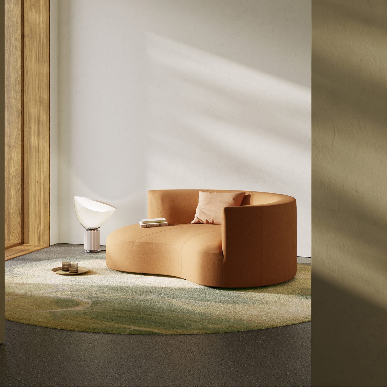 Milieubild der Recamiere aus Stoff