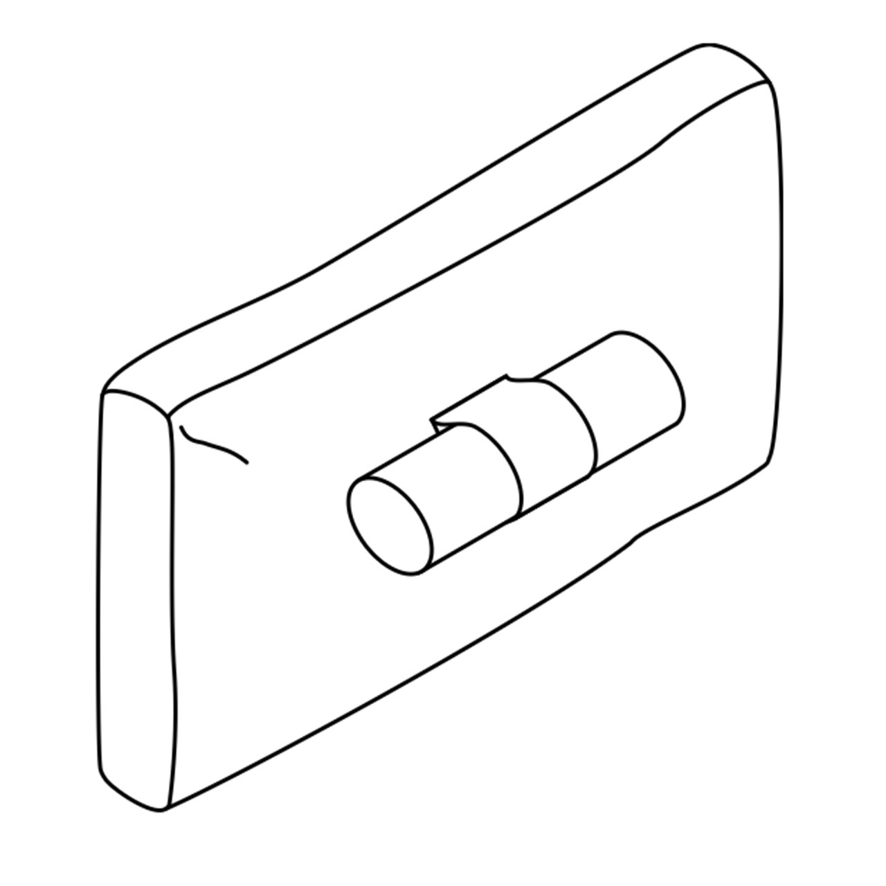 Skizze Rückenkissen mit Rolle dahinter