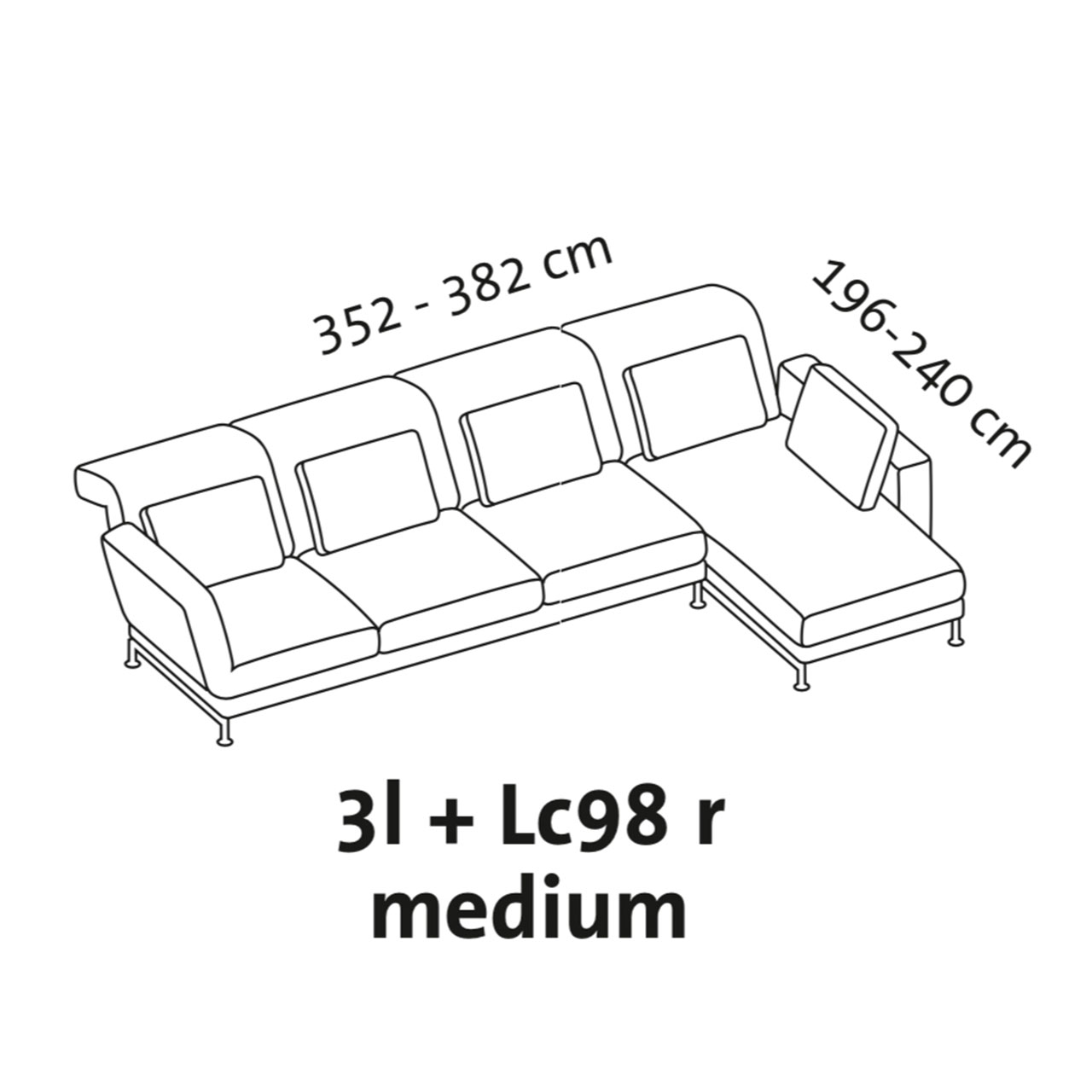 Maßzeichnung brühl moule medium Garnitur