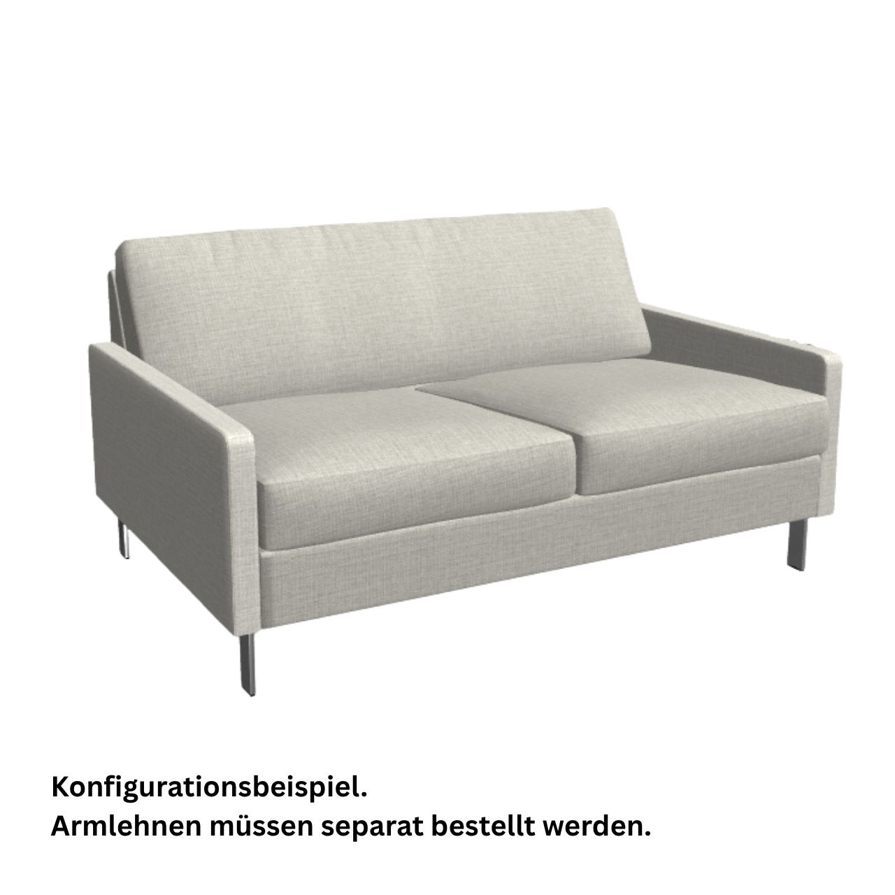 COR Conseta Sofa-Korpus 40279 Tiefe 97 cm, Breite 140 cm mit durchgehendem Rückenpolster.