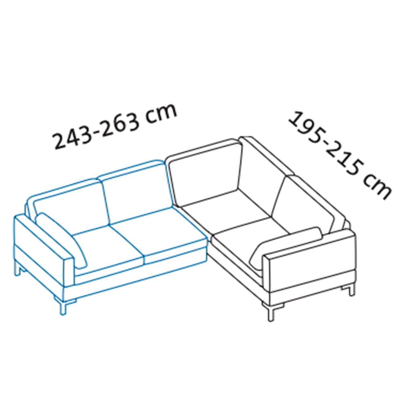 Maßzeichnung alba system Garnitur W1 + B2