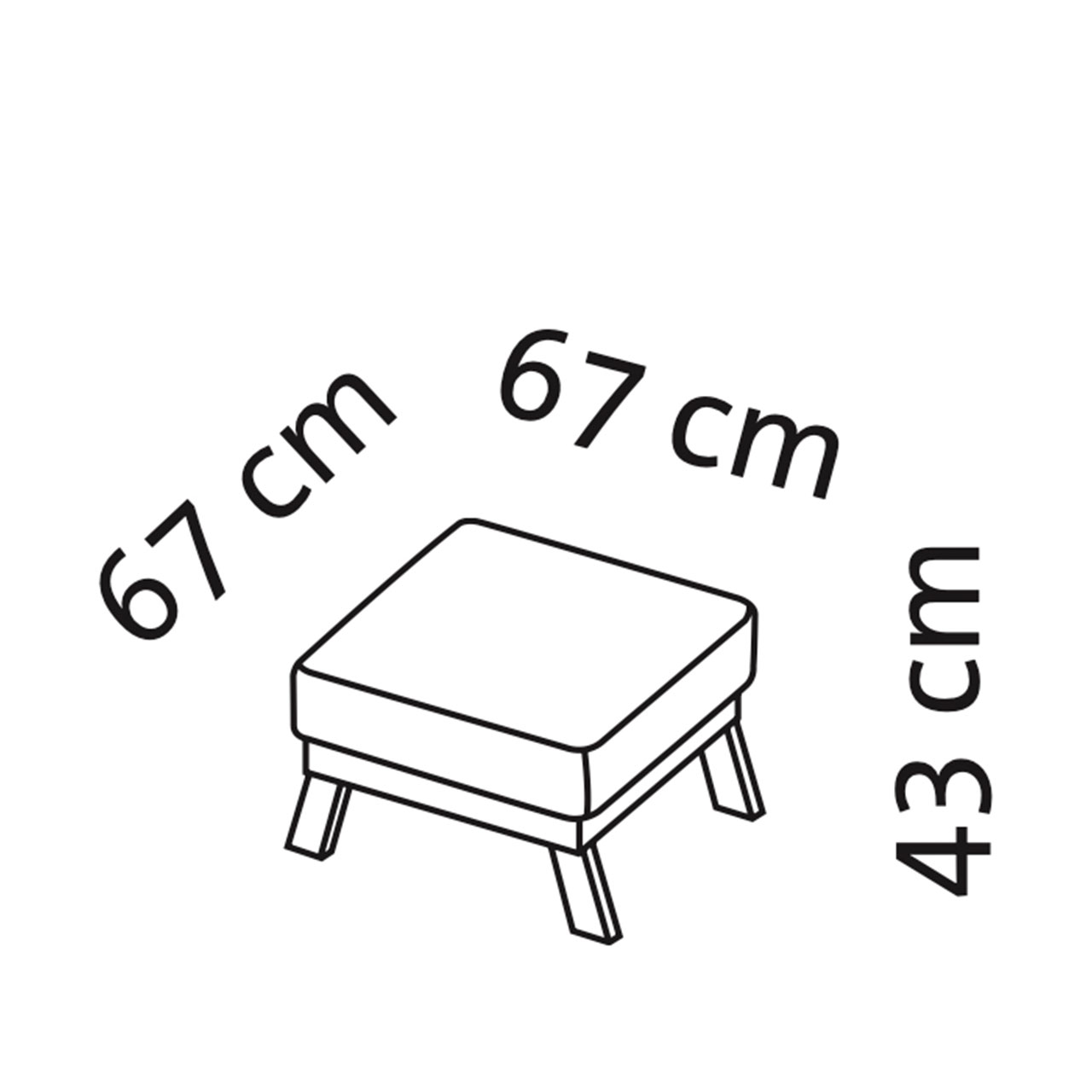 Maßzeichnung brühl lofoten pure Hocker