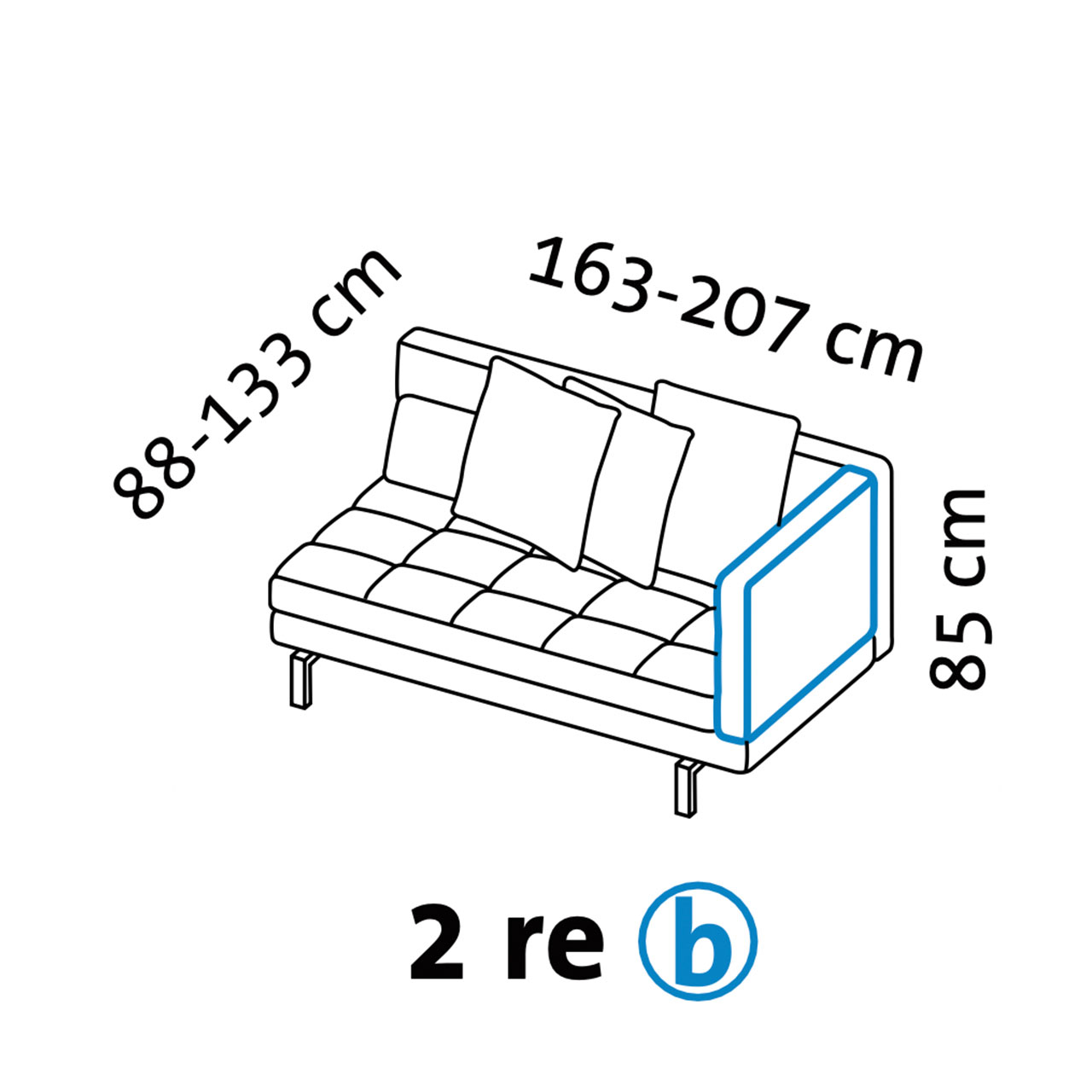 Maßzeichnung brühl amber 67723 Armlehne b