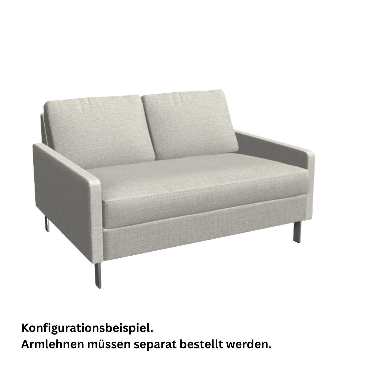 COR Conseta Sofa-Korpus 40269 Tiefe 97 cm, Breite 120 cm mit durchgehendem Sitzpolster.