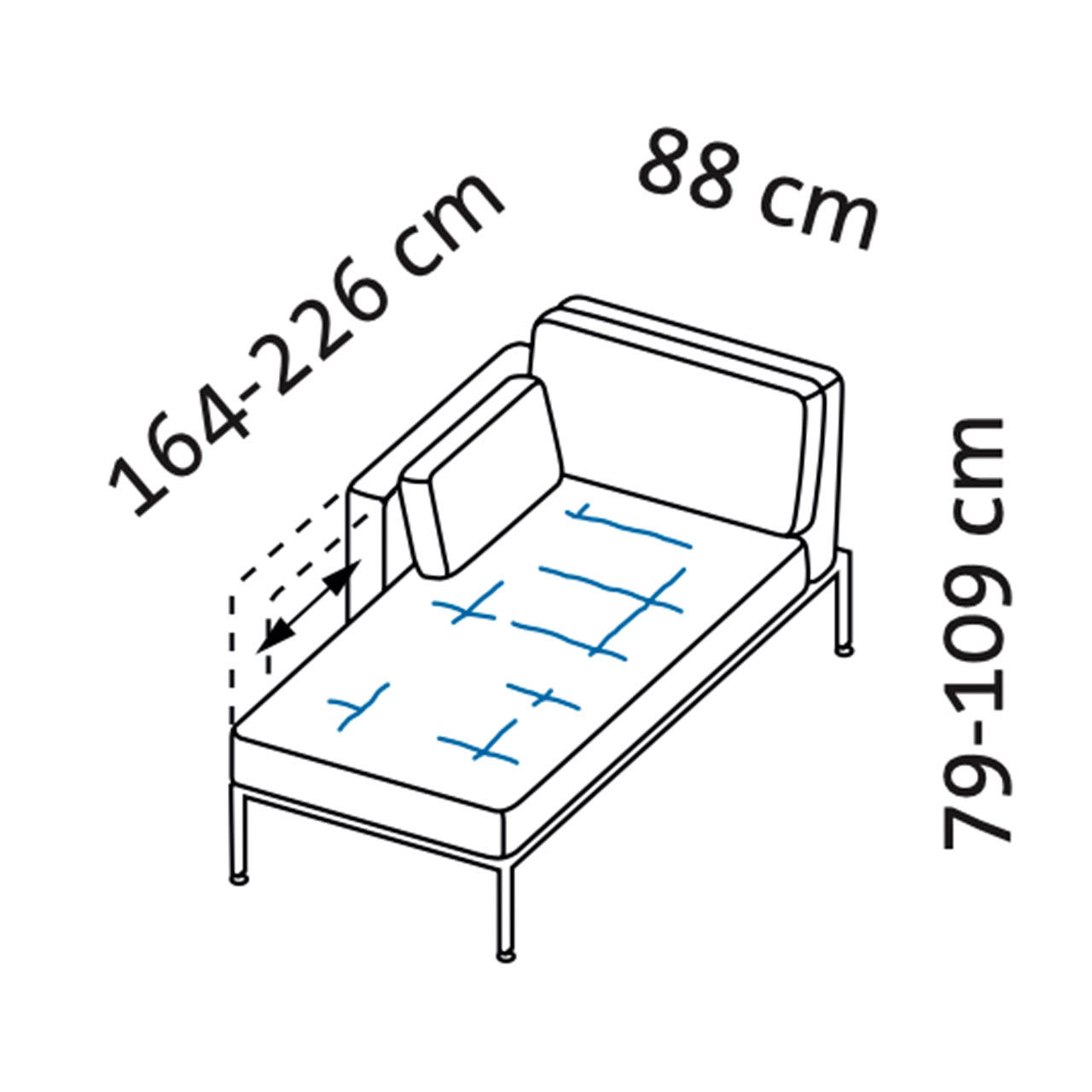 Maßzeichnung roro medium soft 74022