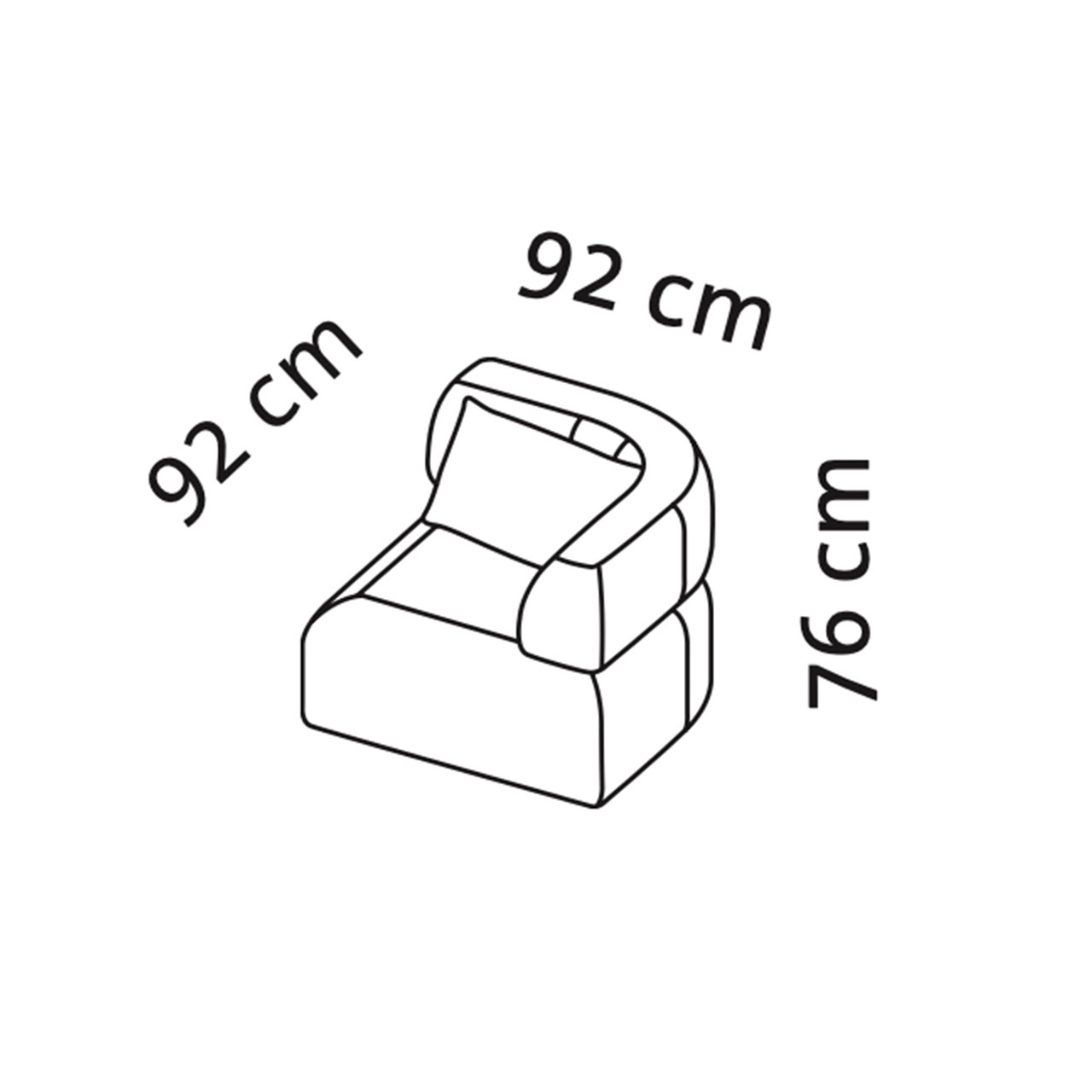 Maßzeichnung für das all together Abschlusselement 73641.