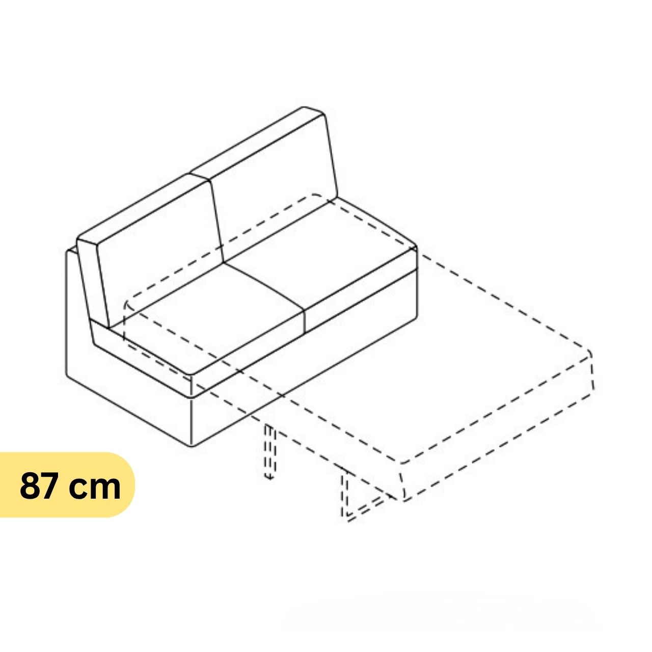 COR Conseta: Skizze Bettsofa 62280