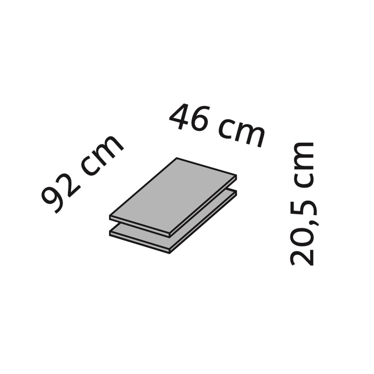 Maßzeichnung für den all together Tisch 73691. 