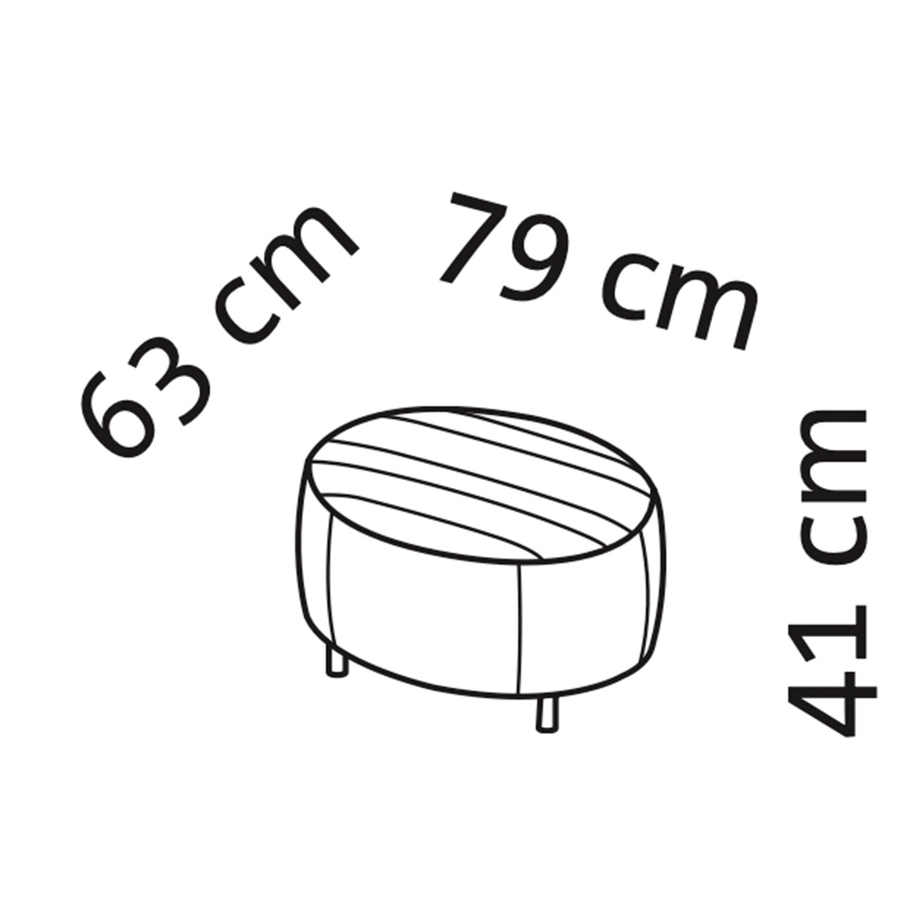 Maßzeichnung brühl aoyama Hocker