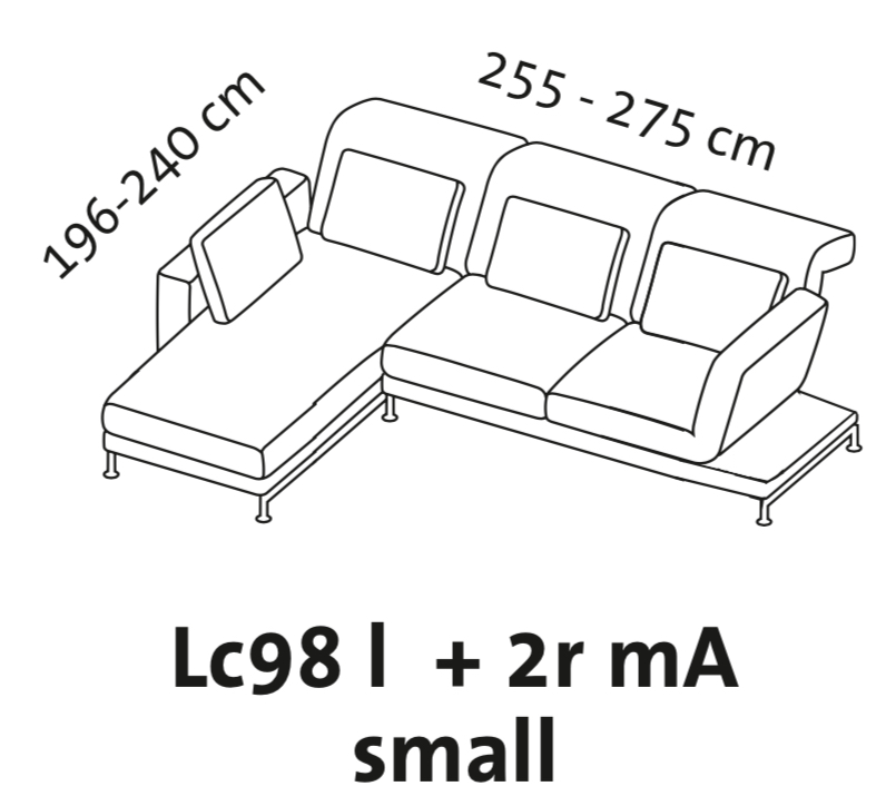 Maßzeichnung brühl moule small Garnitur