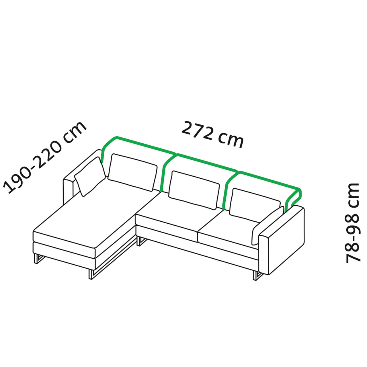 Maßzeichnung brühl embrace Garnitur