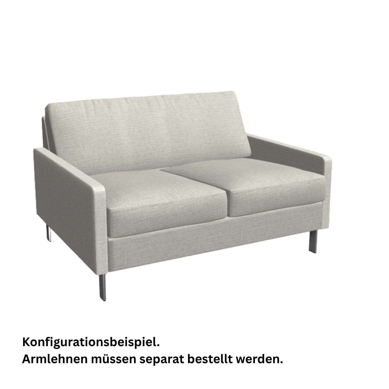 COR Conseta Sofa-Korpus 40269 Tiefe 97 cm, Breite 120 cm mit durchgehendem Rückenpolster.