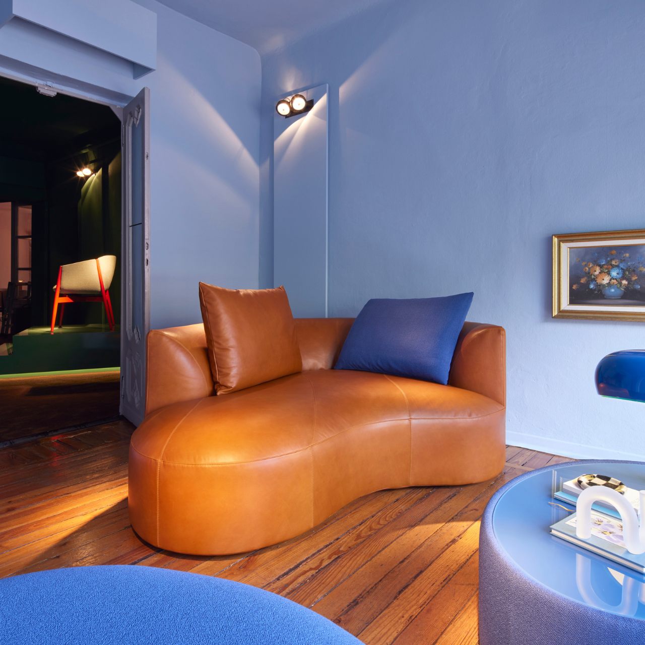 Milieubild der Recamiere aus Leder.