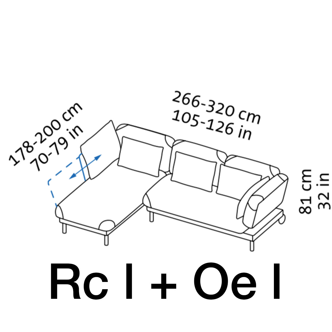 Maßzeichnung brühl tam Sitzgruppe