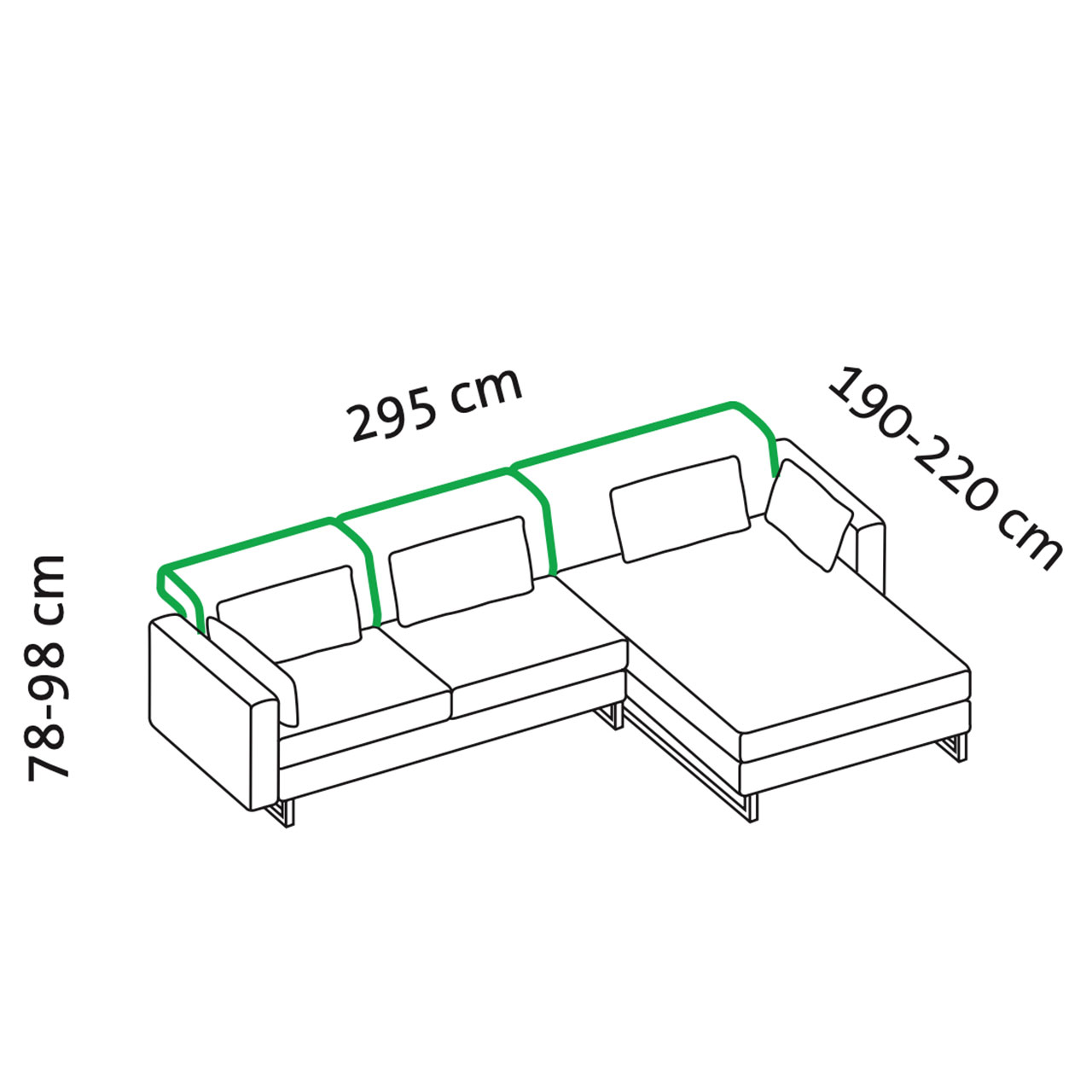 Maßzeichnung brühl embrace Garnitur