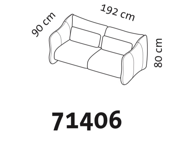 Maßzeichnung brühl bongo bay Sofa