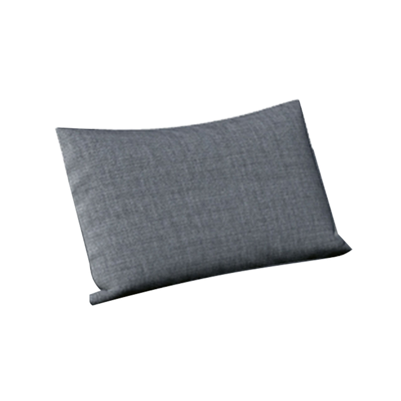 Rechteckiges Kissen ohne Nahtband aus grauem Stoff