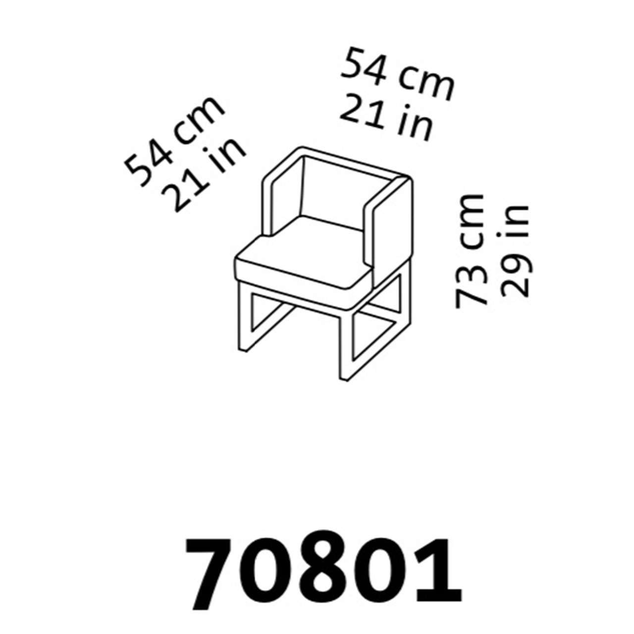 Maßzeichnung brühl belami low Stuhl