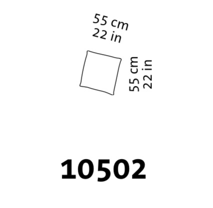 Maßzeichnung brühl easy pieces 55 x 55 cm