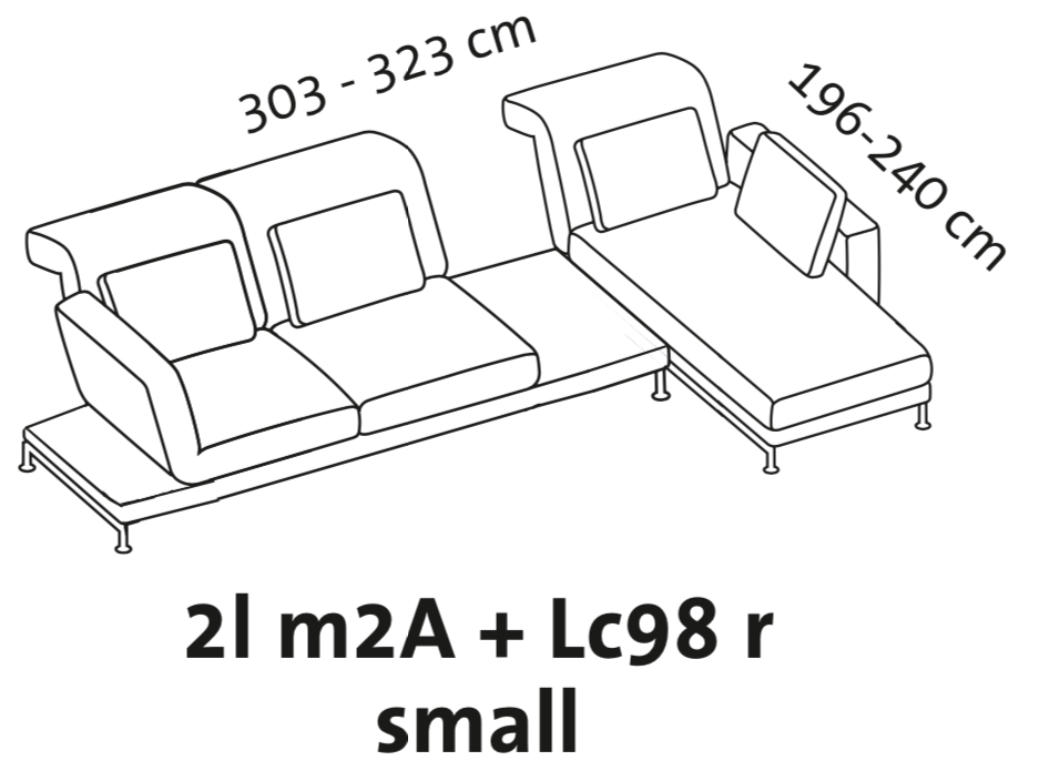 Maßzeichnung brühl moule small Garnitur