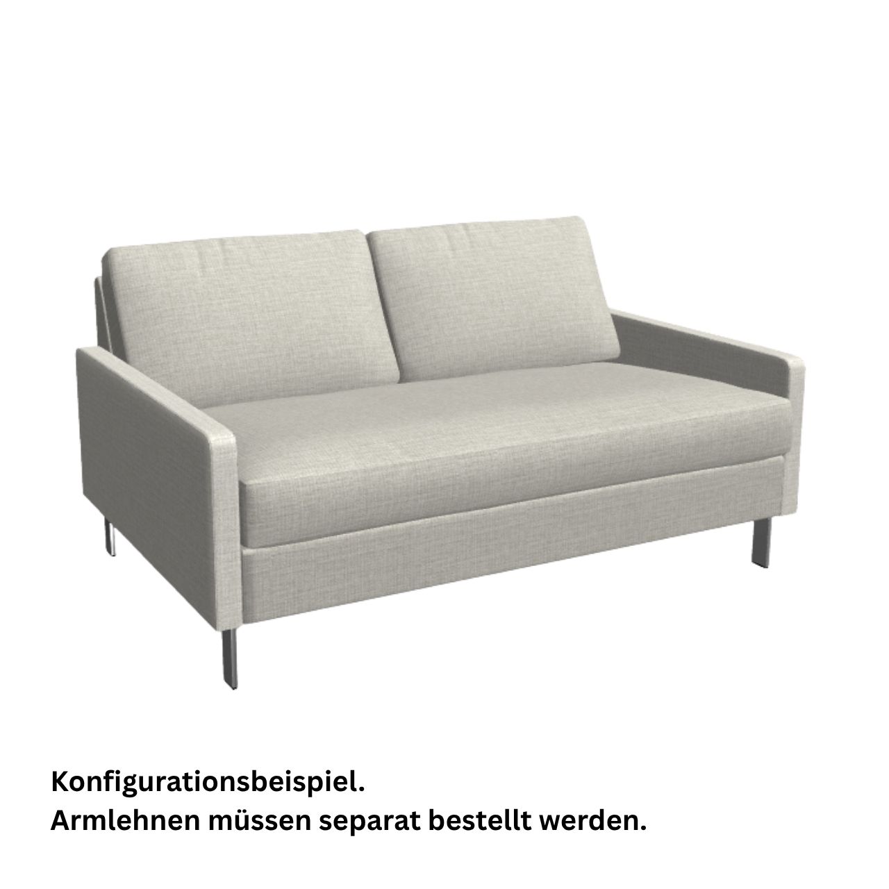 COR Conseta Sofa-Korpus 40279 Tiefe 97 cm, Breite 140 cm mit durchgehendem Sitzpolster.