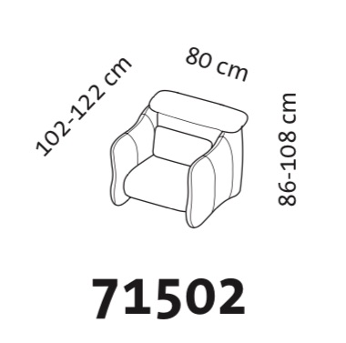Maßzeichnung brühl bongo bay Sessel