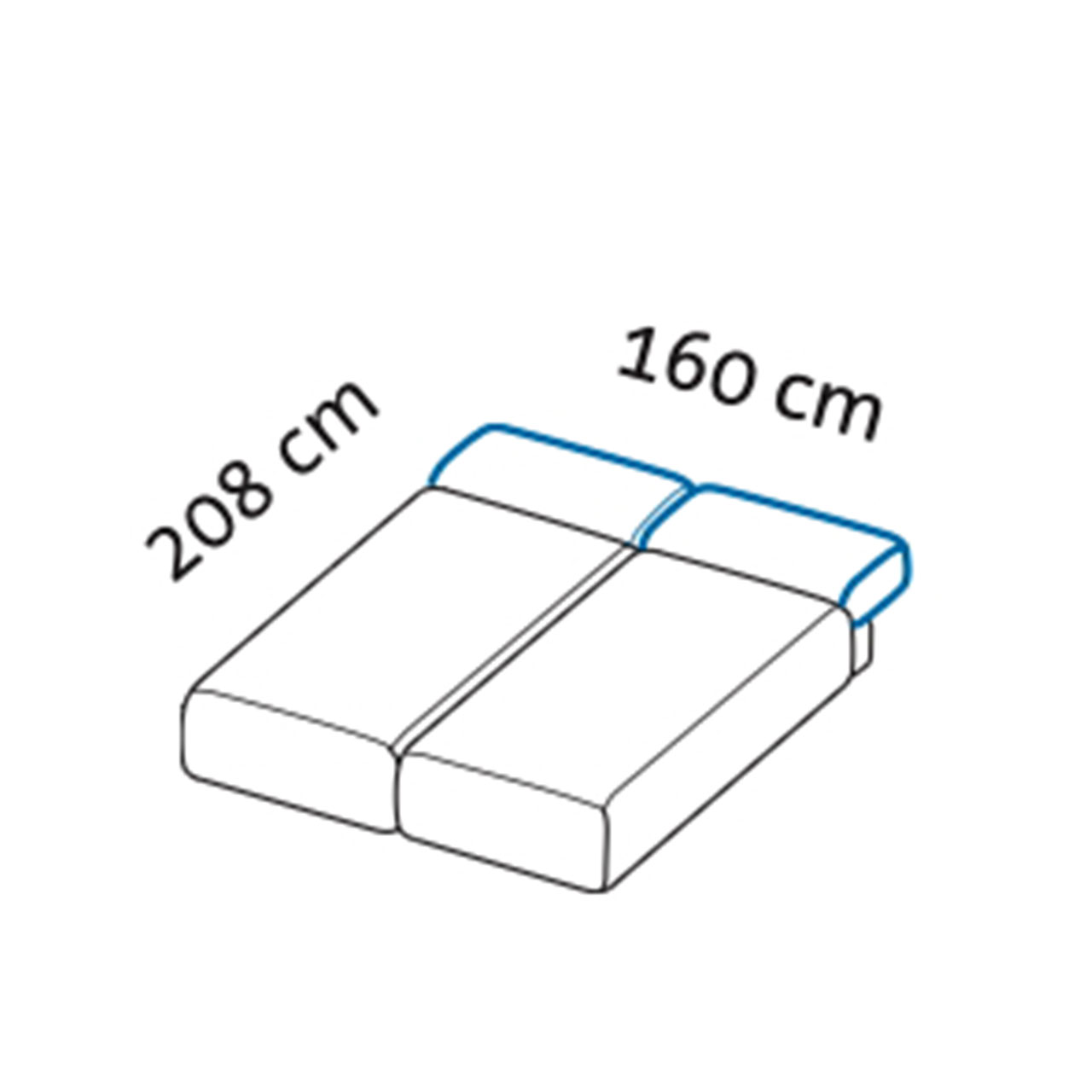 Maßzeichnung brühl piano Ecksofa