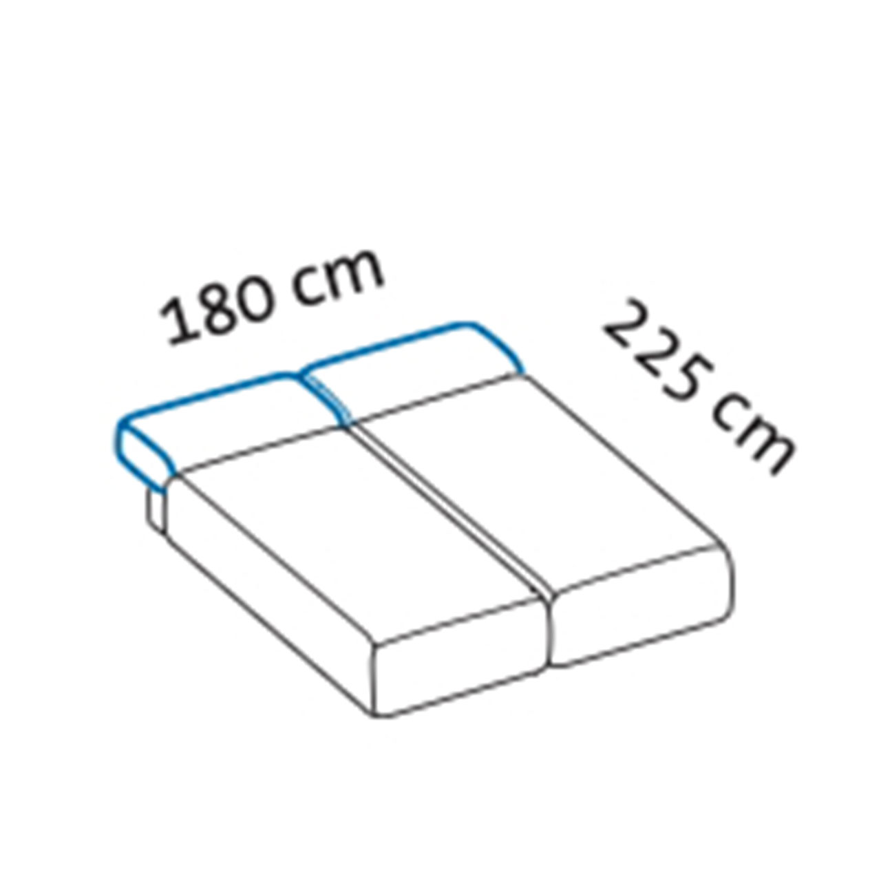 Maßzeichnung brühl piano Ecksofa