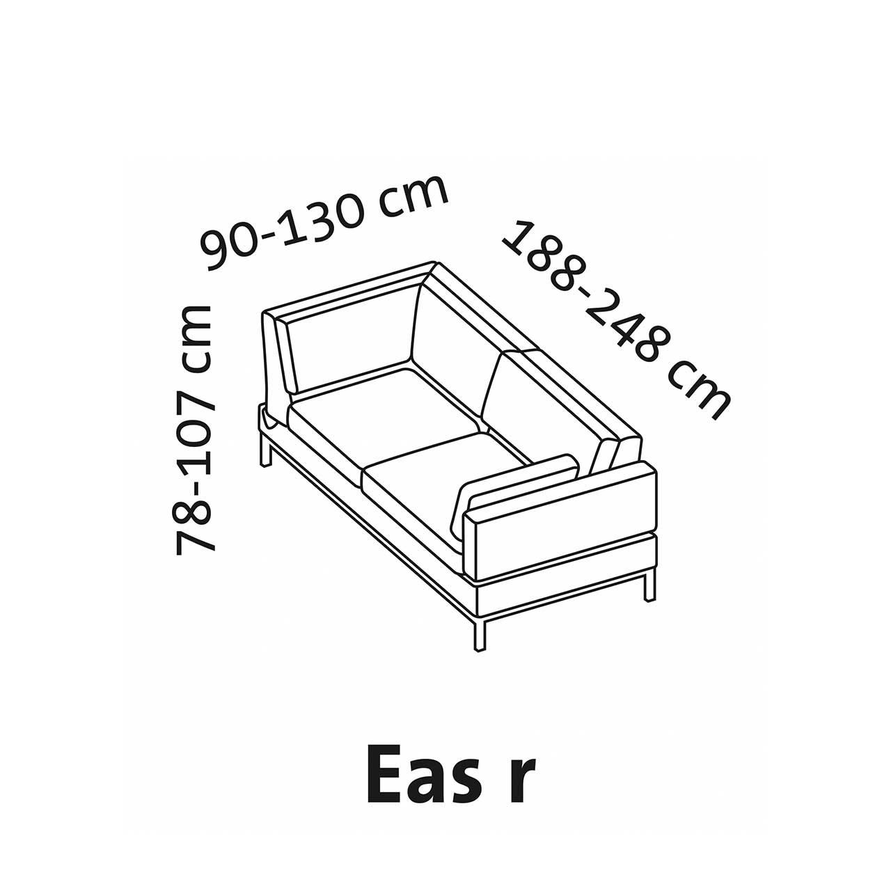 Maßzeichnung brühl tomo soft Eckanbausofa