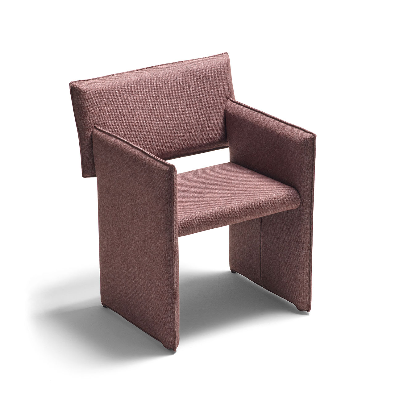 Stuhl bestehend aus vier rechteckigen Elementen, die Sitzfläche, Rücken und Seitenwangen darstellen.