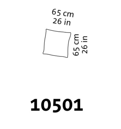 Maßzeichnung brühl Kissen 65 x 65 cm