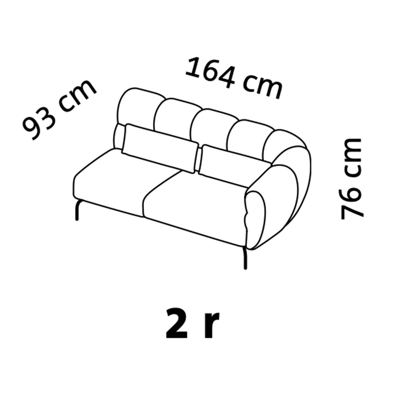 Maßzeichnung brühl magnolia Anstellsofa 73023
