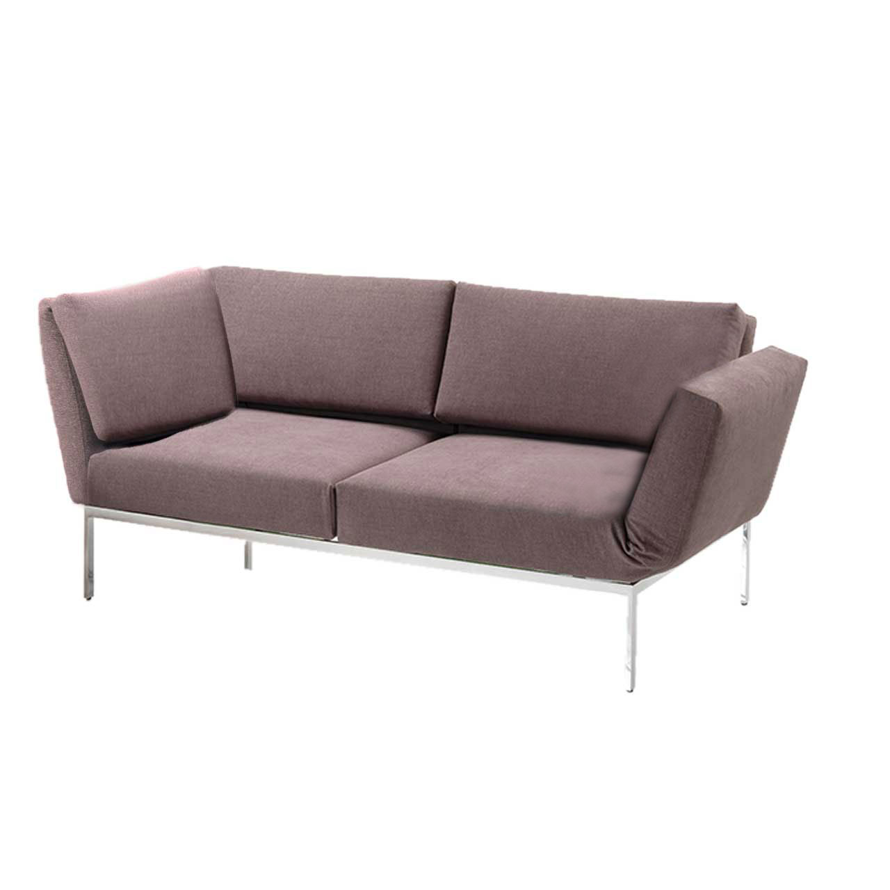 Eckanbausofa der Serie roro small classic mit Drehsitz rechts in Stoff.