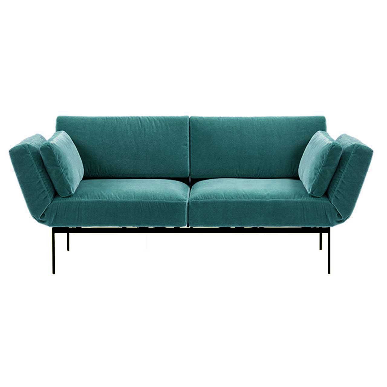 Zweisitziges Sofa der Serie brühl roro medium spring in grün.