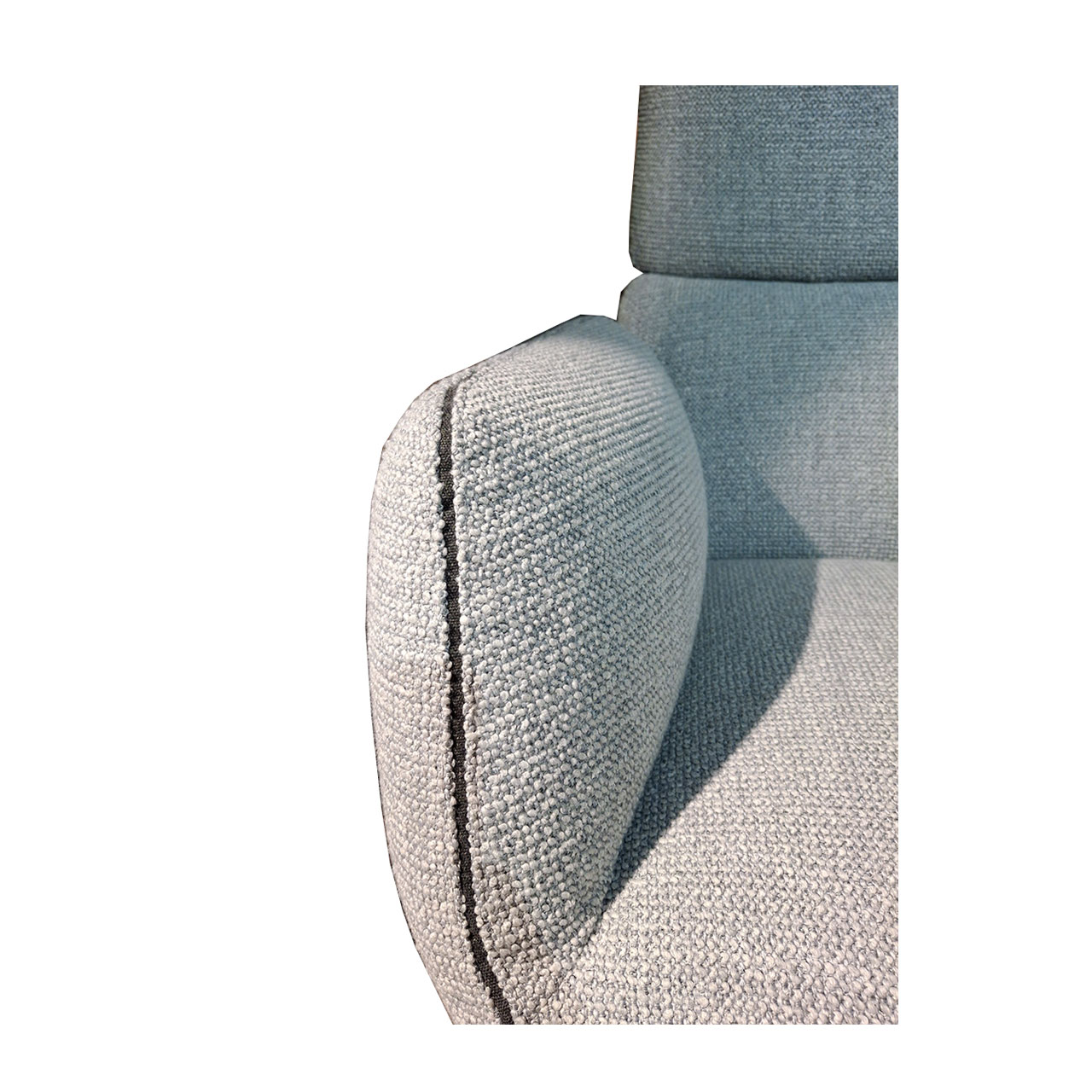 Detailaufnahme der Armlehne mit Ziernaht