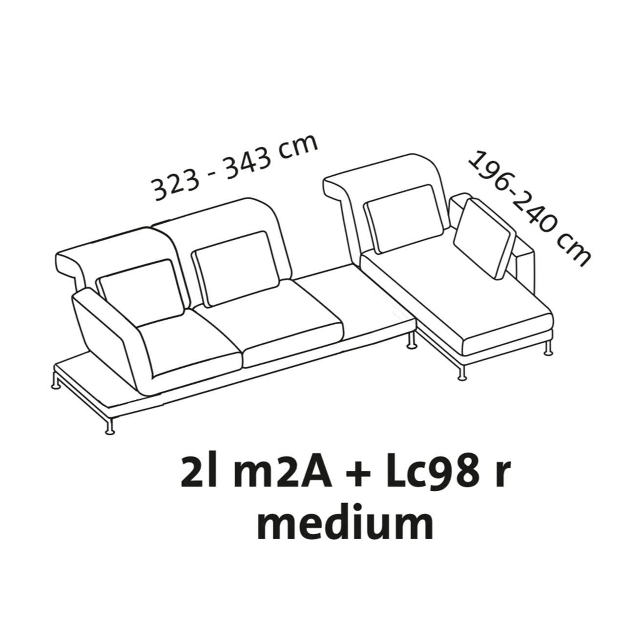 Maßzeichnung brühl moule medium Garnitur