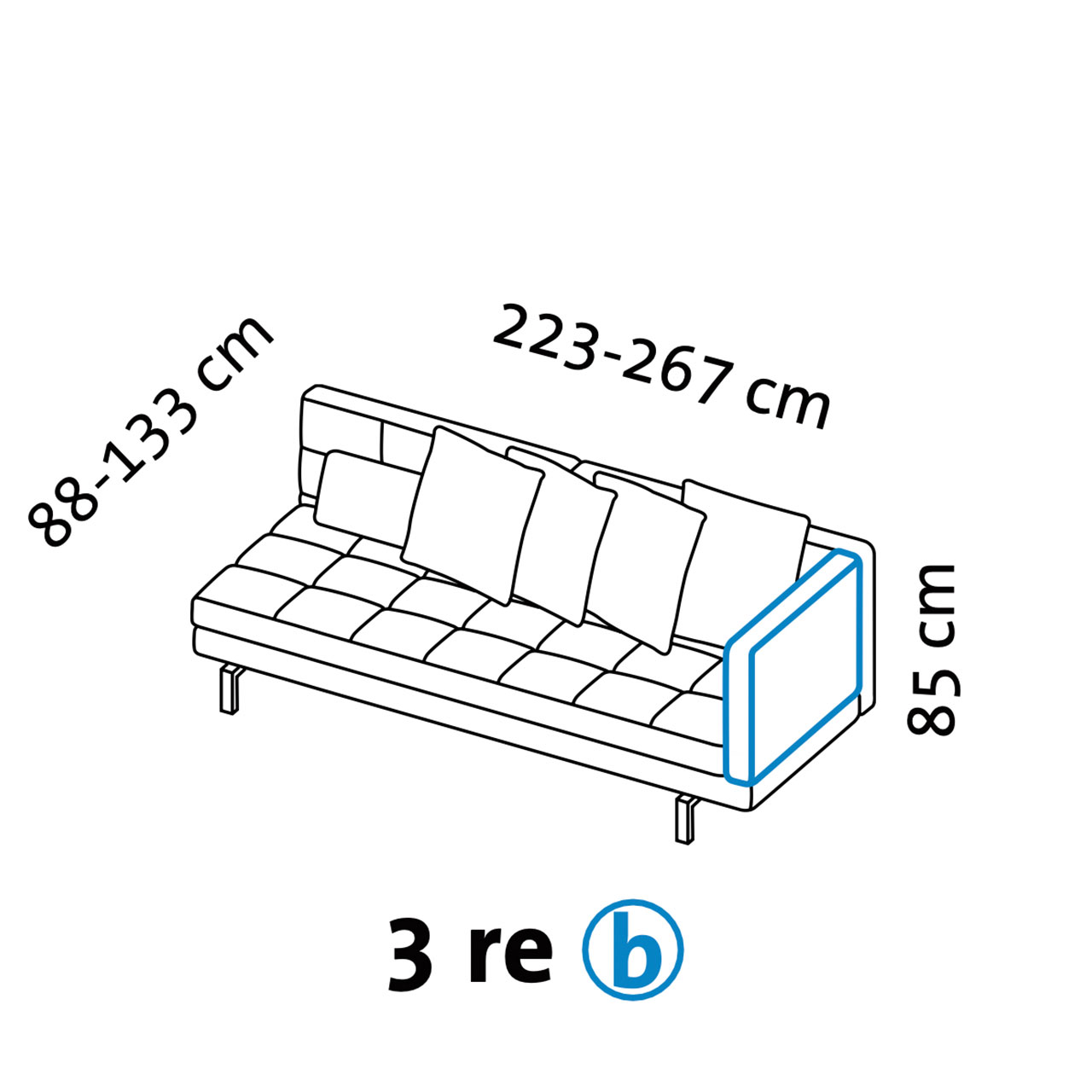 Maßzeichnung brühl amber 67729 Armlehne b