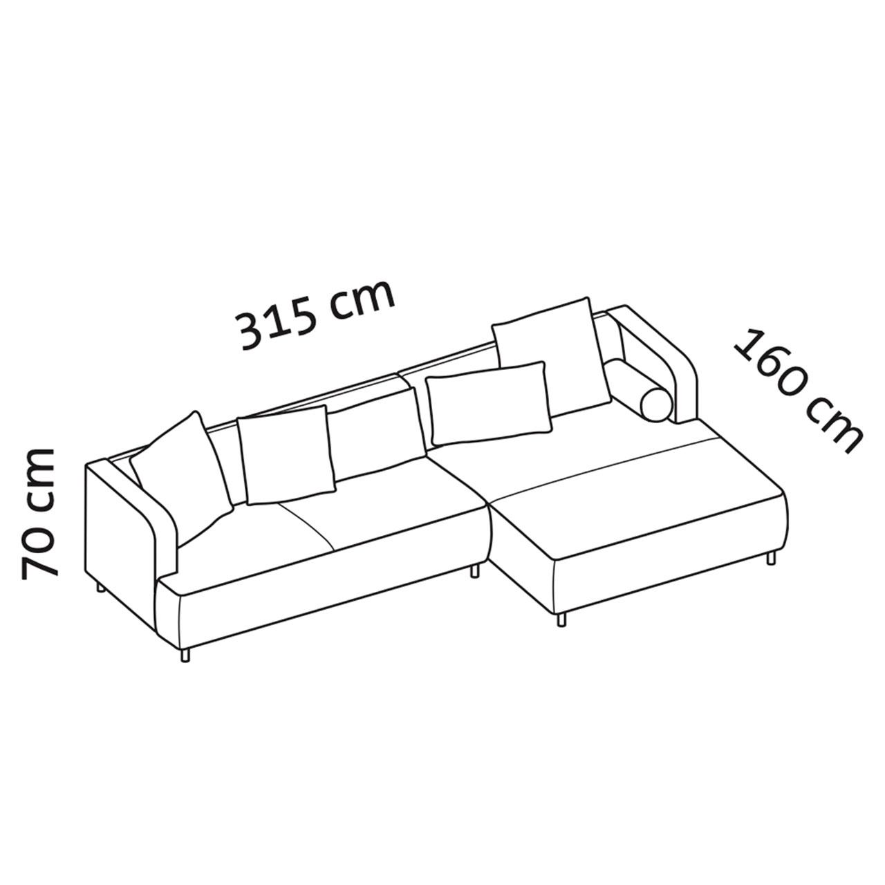 Maßzeichnung brühl aoyama Garnitur