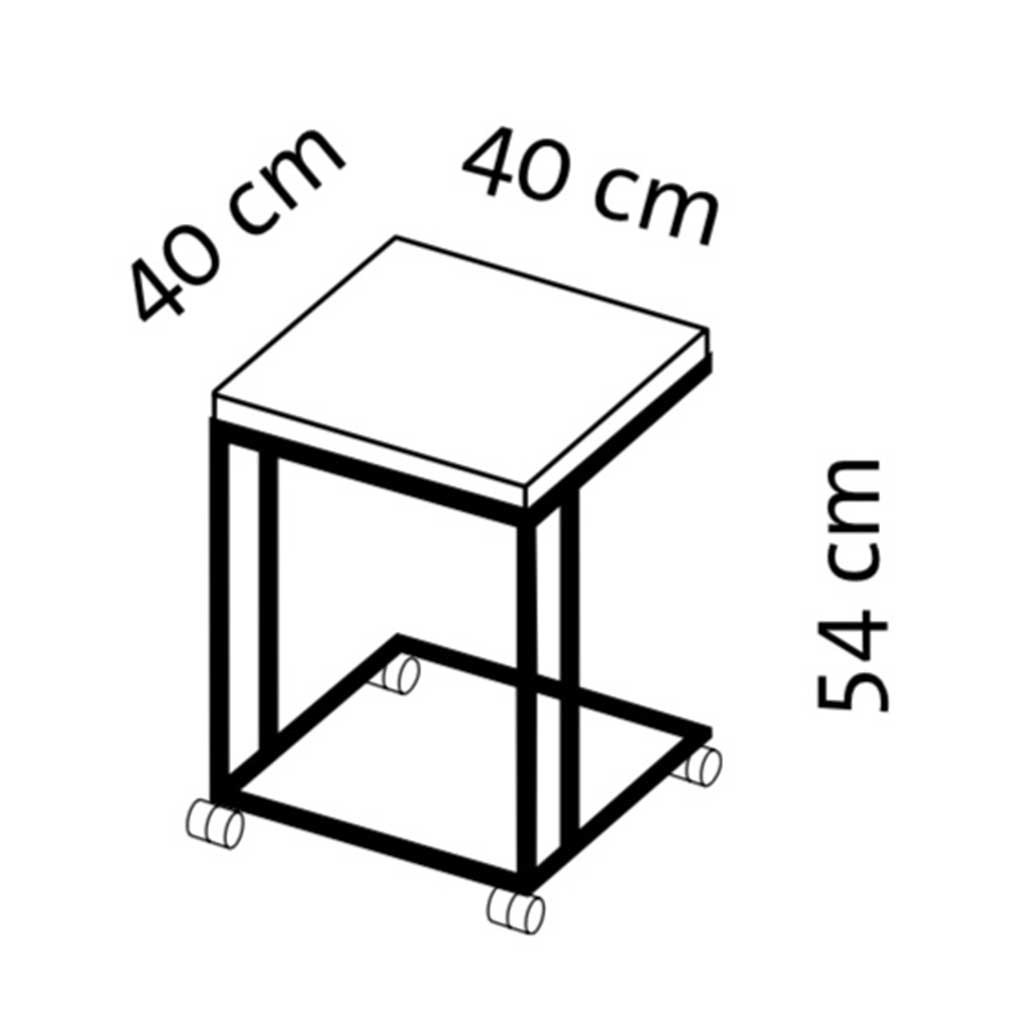 Maßzeichnung brühl easy pieces Beistelltisch