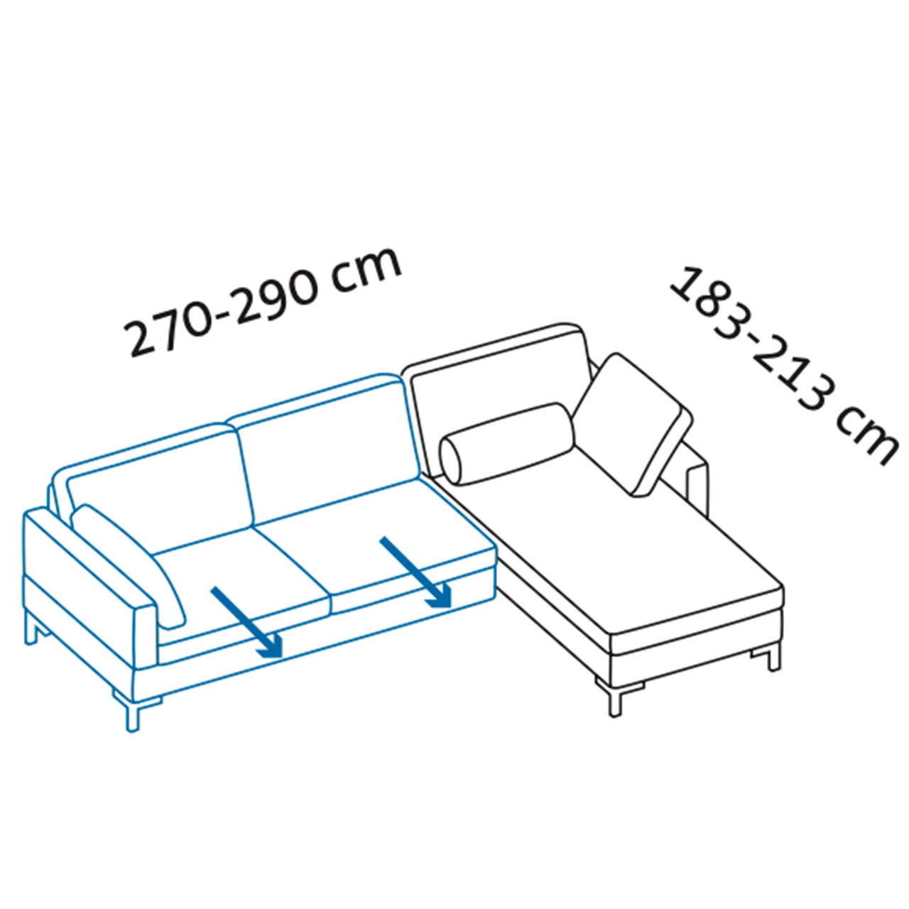 Maßzeichnung alba Garnitur X1 + A2