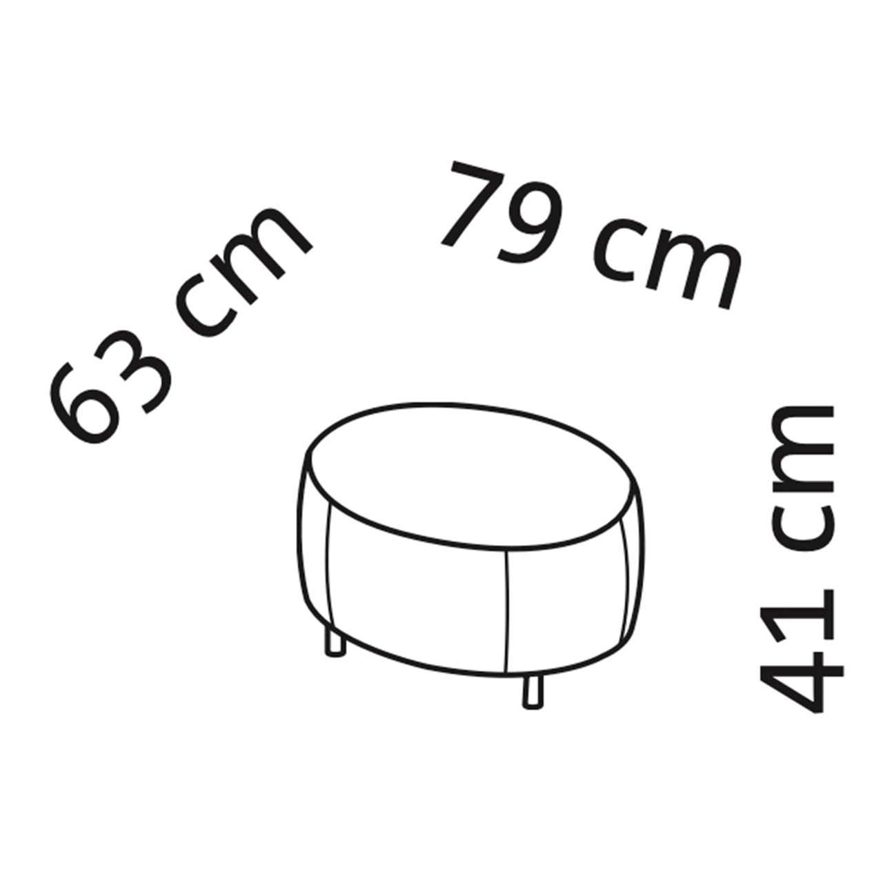 Maßzeichnung brühl aoyama Hocker