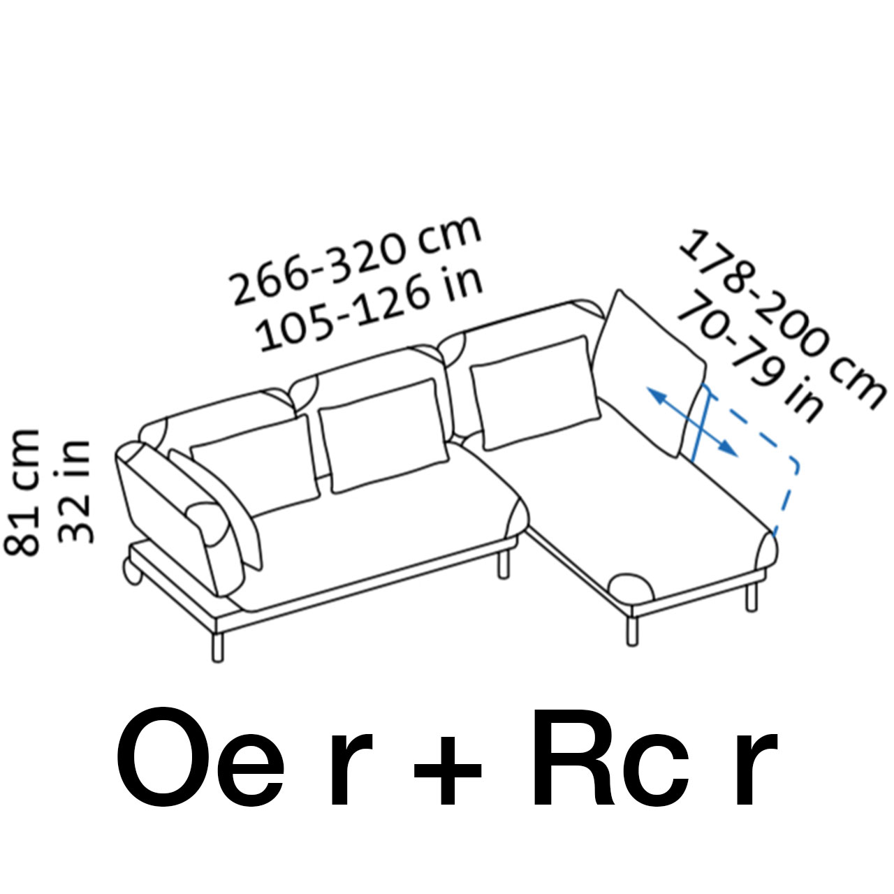 Maßzeichnung brühl tam Sitzgruppe