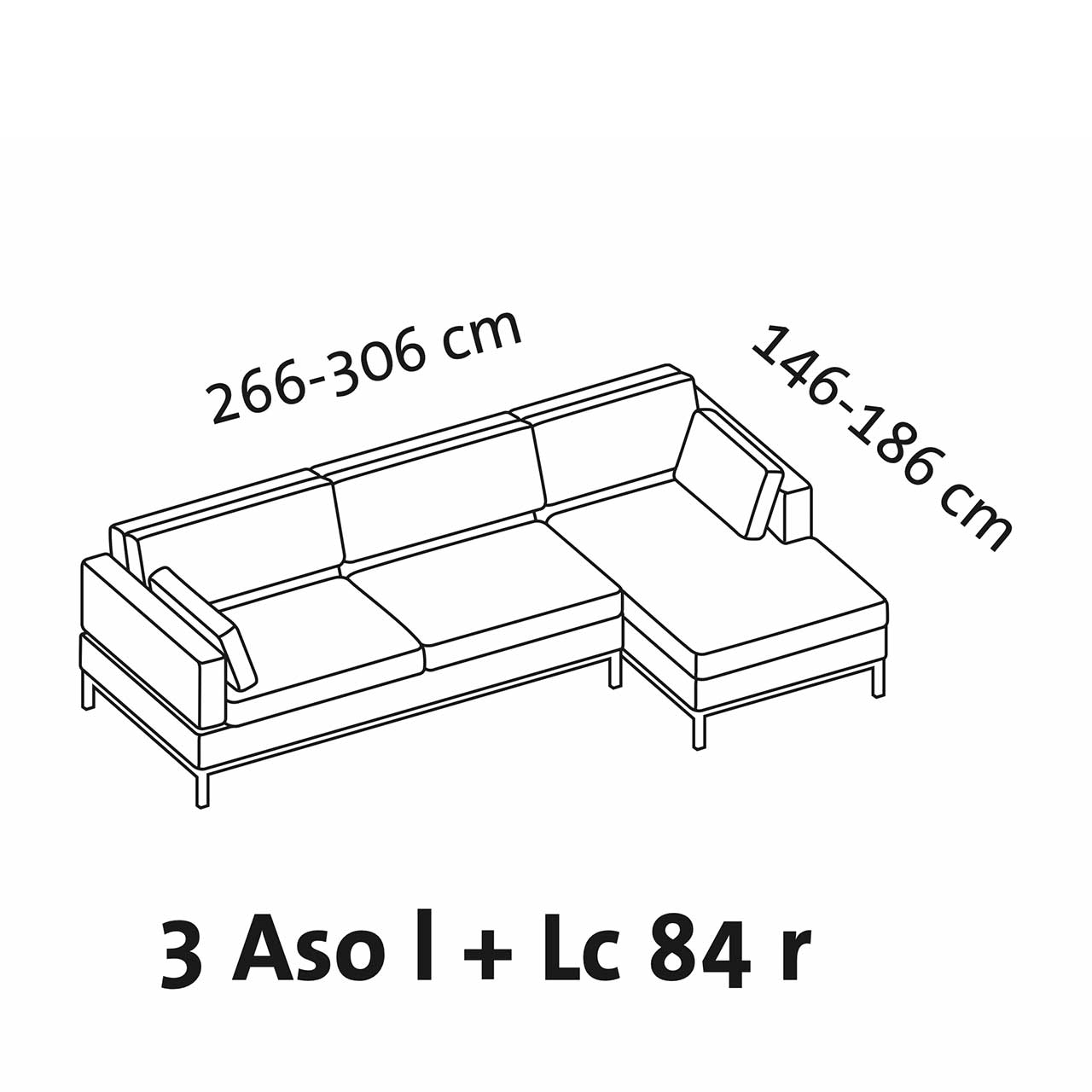 Maßzeichnung brühl tomo soft Eckgarnitur