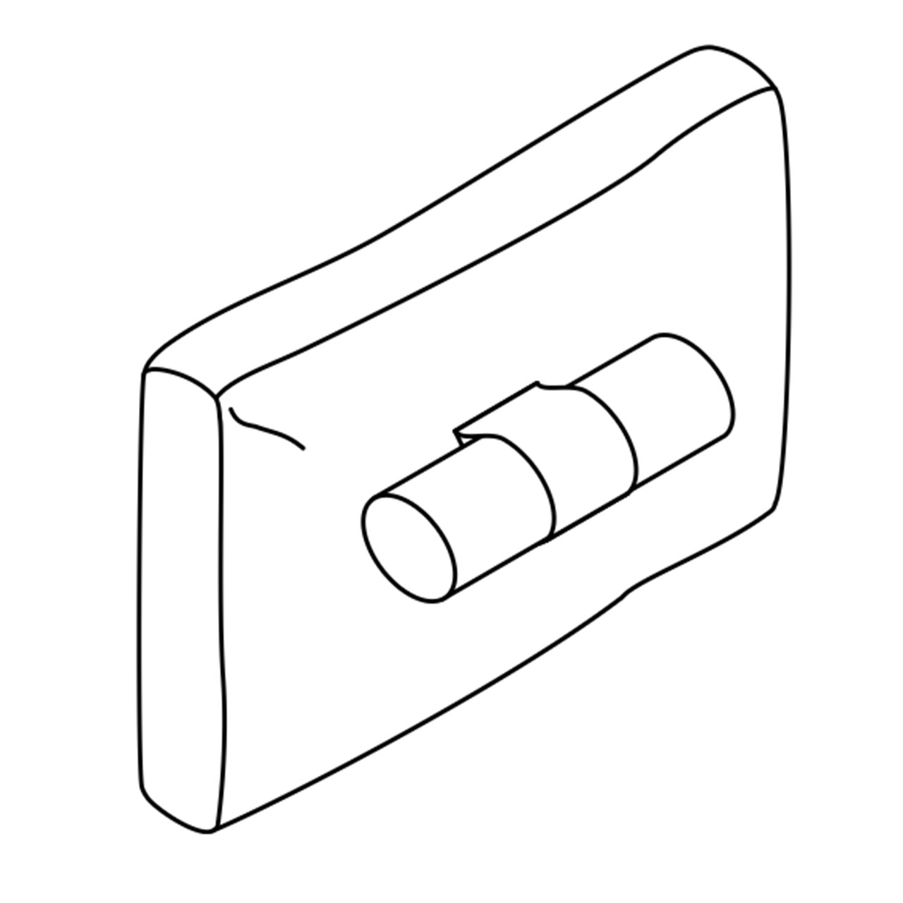 Skizze Rückenkissen mit Rolle dahinter