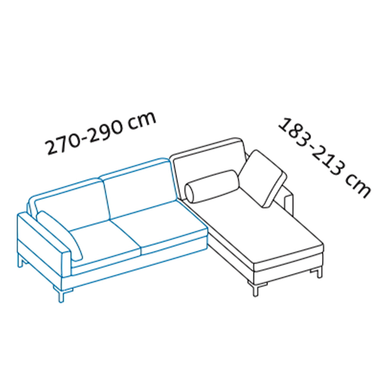 Maßzeichnung alba system Garnitur X1 + A2